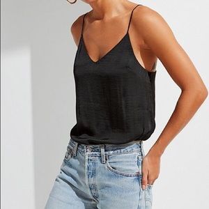 NWT Silence + Noise black silky tank